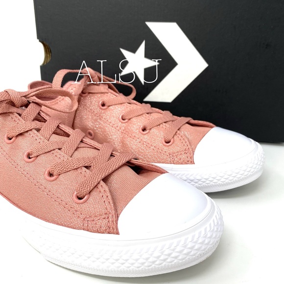 Converse Ctas Low Top Canvas Rust Pink K/W - Picture 2 of 10